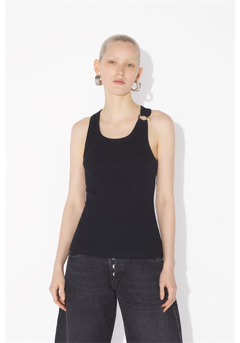 tank top piercing detail donna nero JEAN PAUL GAULTIER | 25/03-W-TO375-J01400